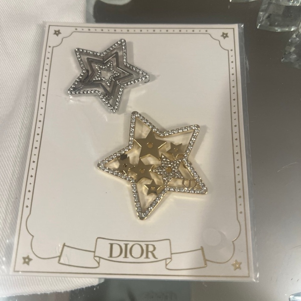 Dior Star Hair Clips in Gold and Silver